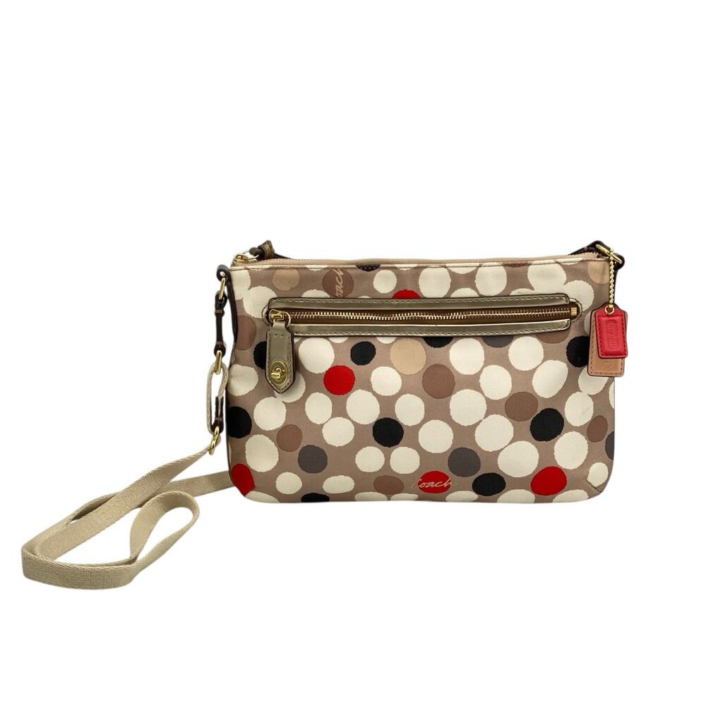 Coach Poppy Watercolor Dot East/West Swingpack Shoulder‎ Bag